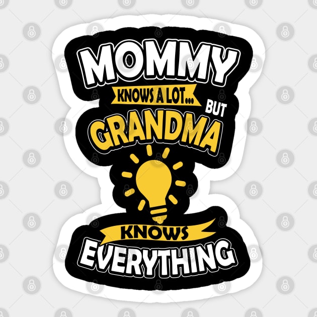 Grandma Knows Everything Sticker by ryanjaycruz